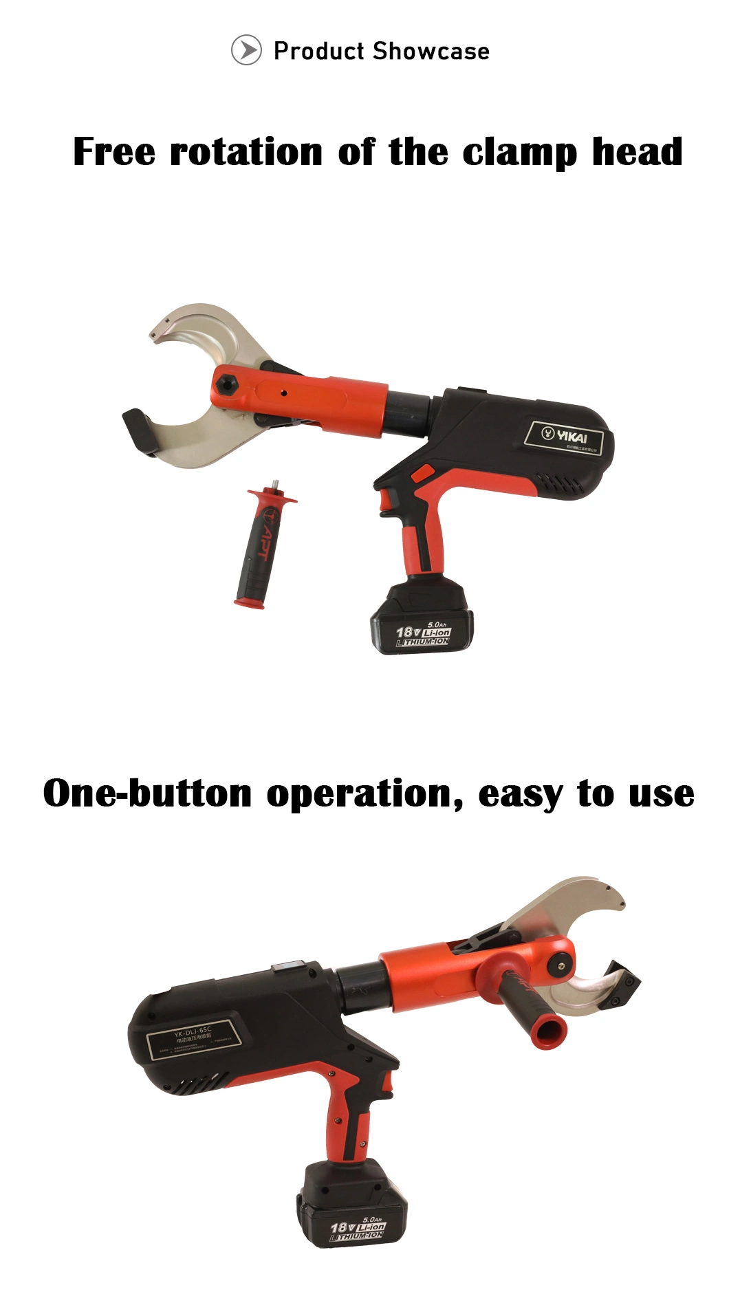 Dlj-65c Electric Cable Cutter Tool Lithium Battery Cutting Ratchet Aluminum Battery Multi Hand Electric