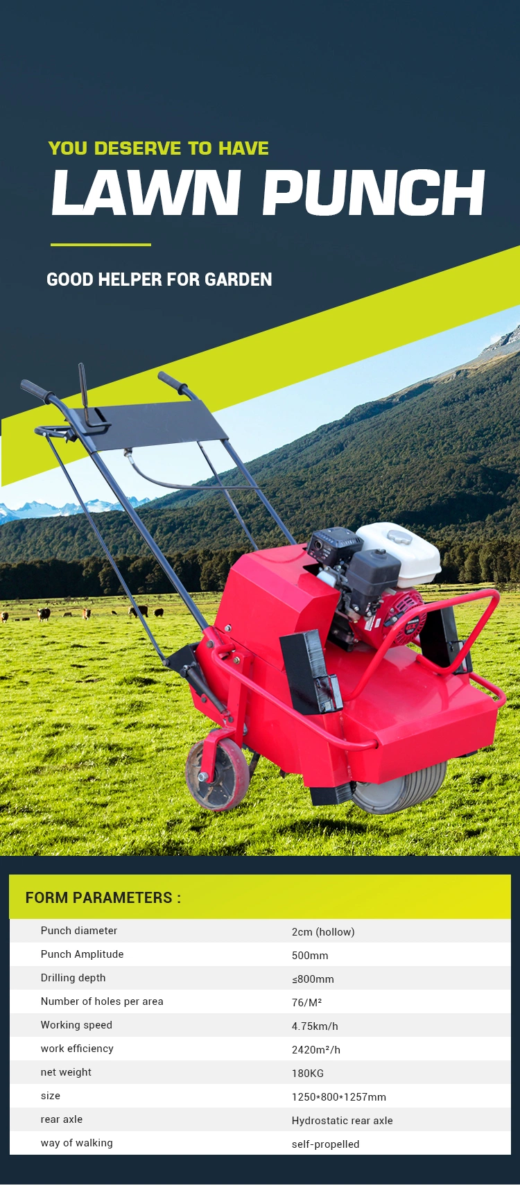 Lawn Punching Machine Is Easy to Operate, Cheap and Easy to Use, Efficient Punching Machine