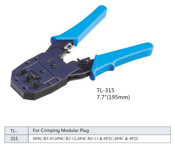 Network Crimping Tool Modular Pin Plug Crimper Pliers Rj11 Rj12 RJ45 (TL-315)