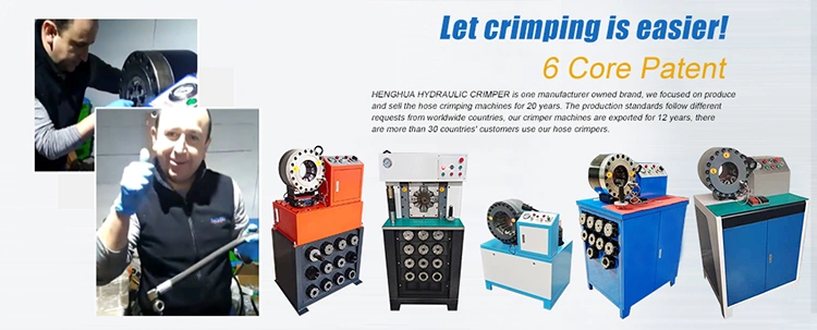 6 Core Patent Dx68 Automatic 1/4&quot;-2&quot; High Pressure Hydraulic Pipe Rubber Hose Crimping Machine Hydraulic Press Hose Crimper