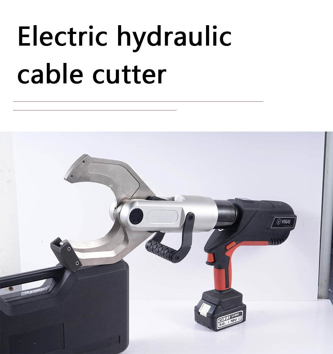 Electric Hydraulic Cable Cutter Hydraulic Tools 140kn High Performance Lithium Battery Ratchet Aluminum Battery Multi Hand Electric