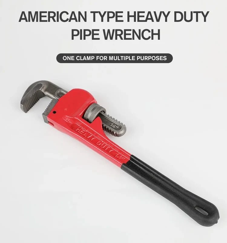 Superior Quality and Long Durability Carbon Steel 350 mm Rigid Type Pipe Wrench Plumbing Tools