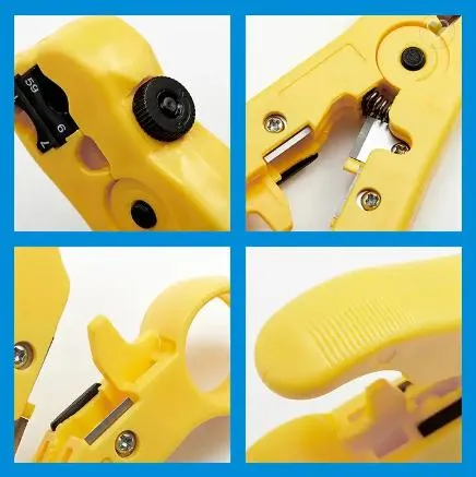 Coax Cable Stripper UTP Coaxial Cutting Wire Stripping Hands Tool