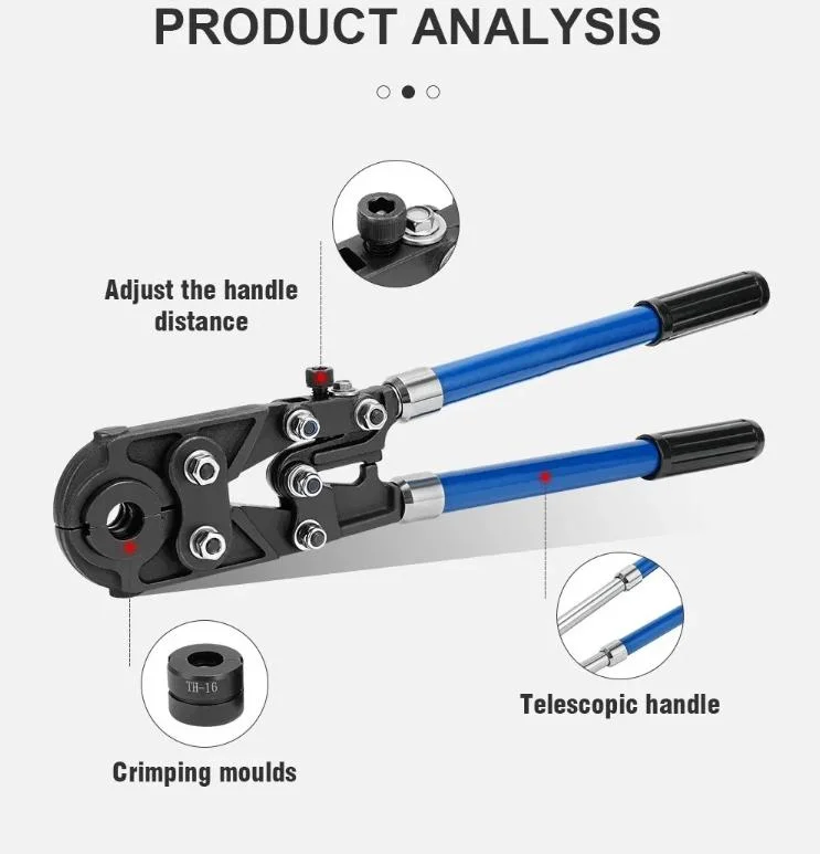 Manual Hand Copper Tube Fittings Crimping Tool Pipe Crimper with Jaw 1/2&quot; 3/4&quot; 1&quot;for PRO Press HVAC Systems Plumber Tools