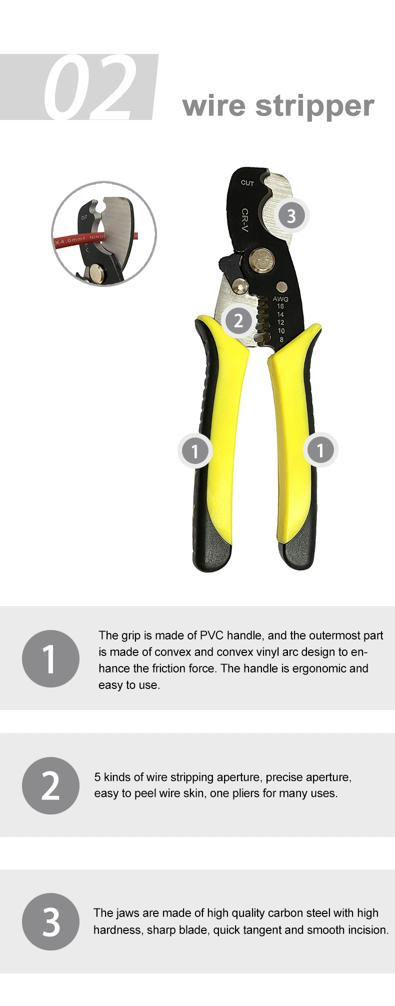 Great Crimping Tool Solar Wire Pliers for PV Solar Cable