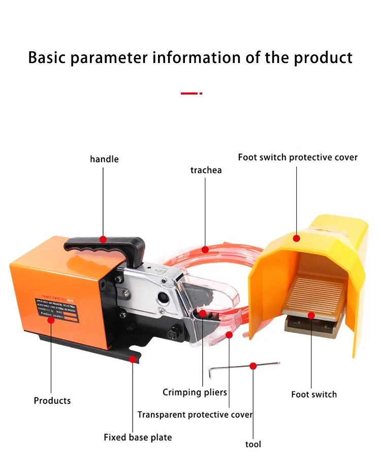 Am-10 Easy Carry Pneumatic Crimper, Pneumatic Crimp Tool Cable Lug Crimping Machine Terminal Crimper