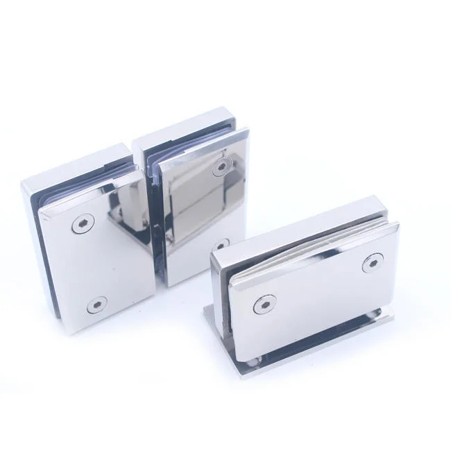 180 Degree Glass to Glass Hydraulic Soft-Closing Shower Hinge Glass Clamp High Strength