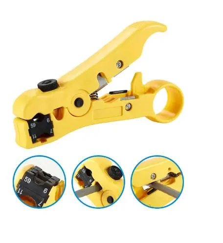 Coax Cable Stripper UTP Coaxial Cutting Wire Stripping Hands Tool