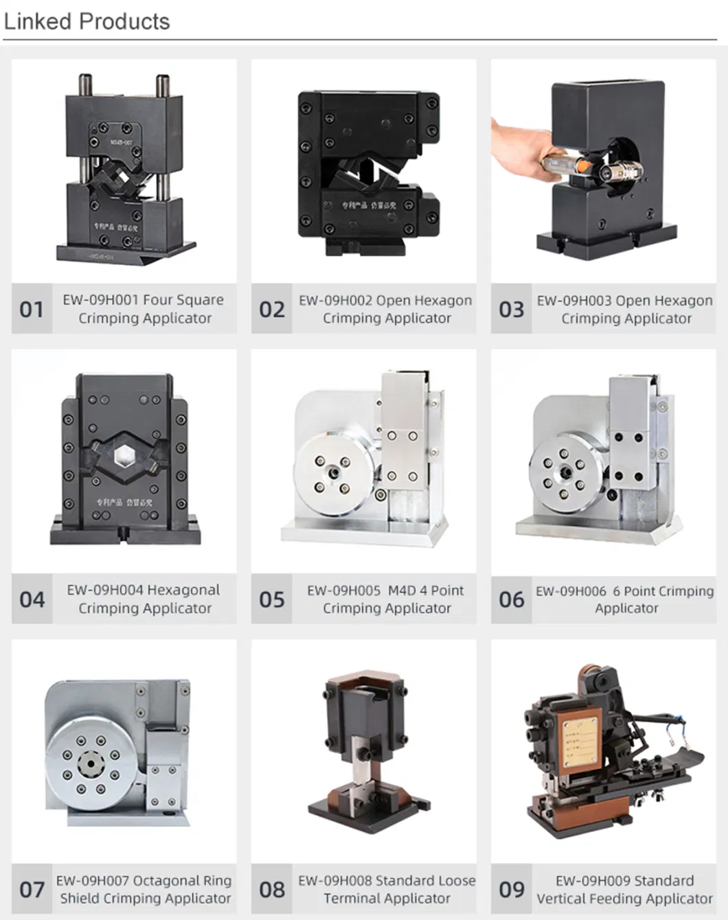 Wire Terminal Crimping Applicator Factory Manufacturer Otp Crimper Mould Die