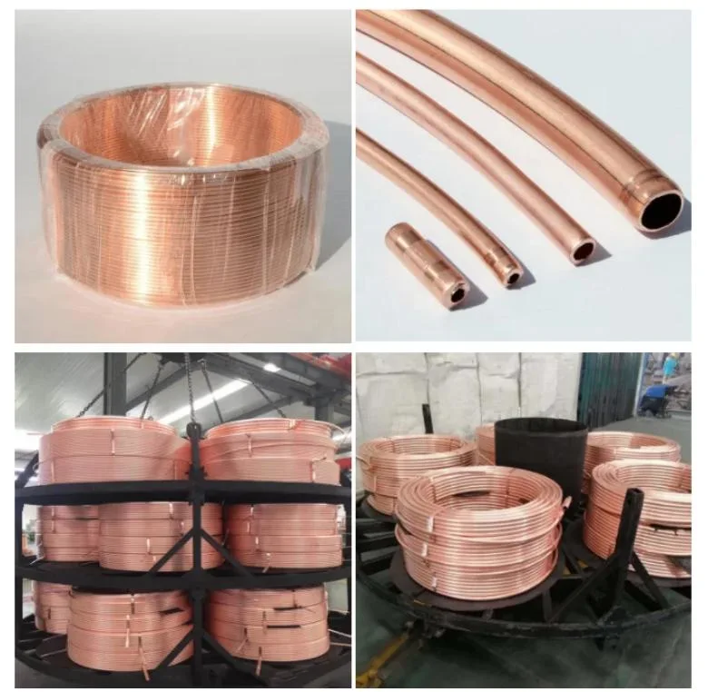 99.99% Red Air Conditioner Copper Ring Pancake Coiled Roll Tube Pipe for Cooling