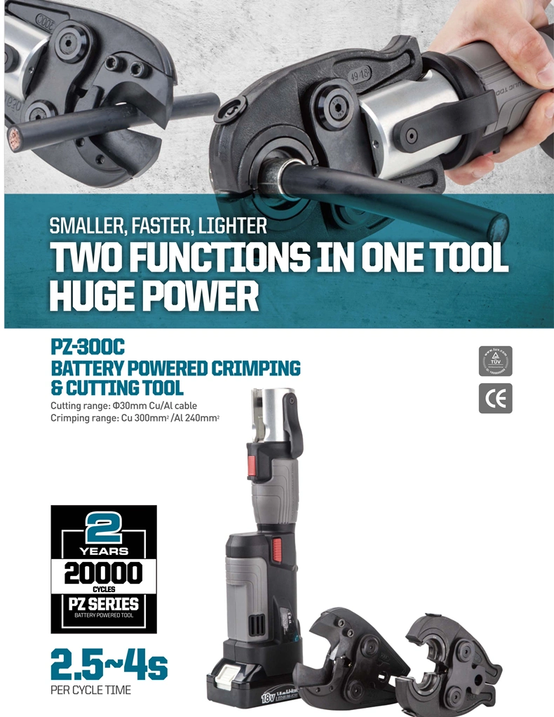 Pz-300c Power Tools Cutting Cable Connection Cutter Battery Crimping Tool