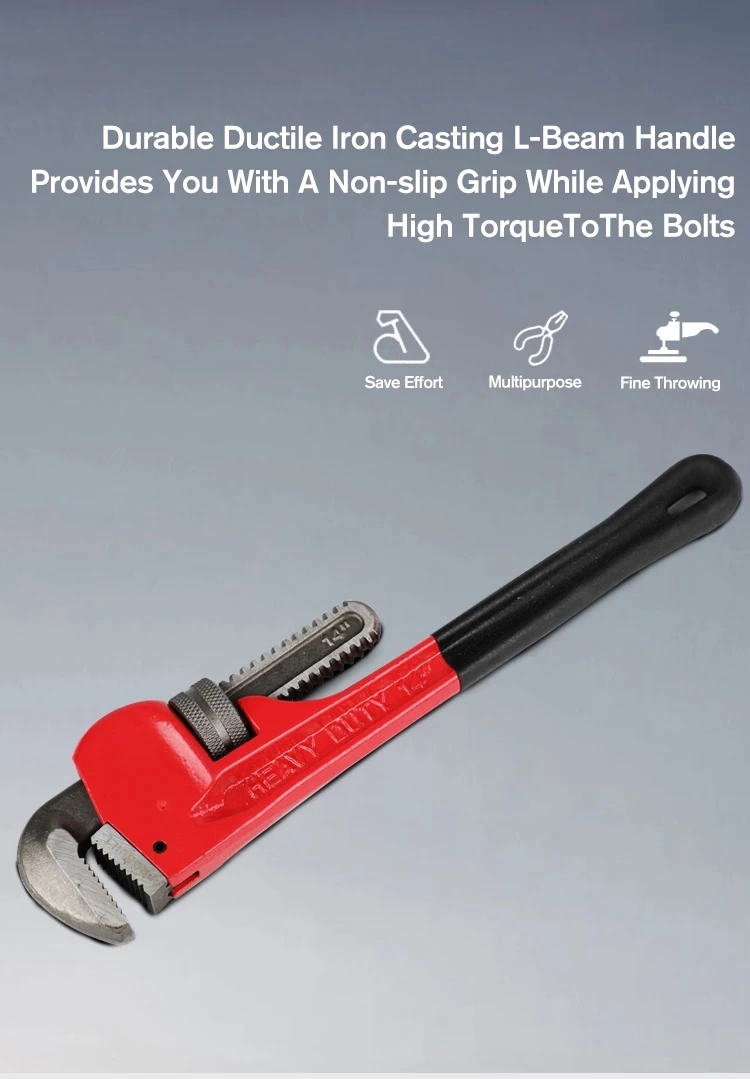 Superior Quality and Long Durability Carbon Steel 350 mm Rigid Type Pipe Wrench Plumbing Tools