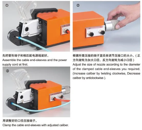 Wire Terminal Crimping Machine Wire Crimping Tool Pneumatic Cable Crimper