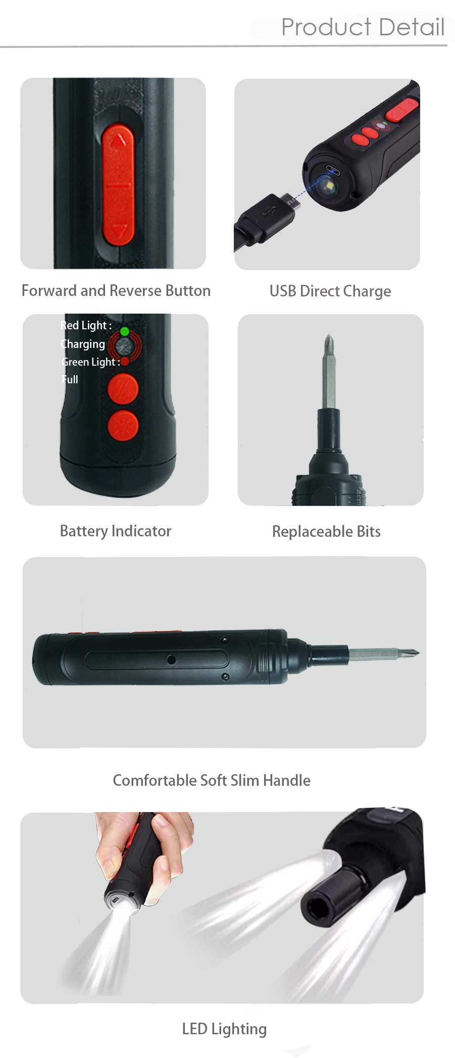 3.6V Mini Powered Screwdriver Electric Battery Powered Screwdriver and Drill Cordless Screwdriver Power Tool