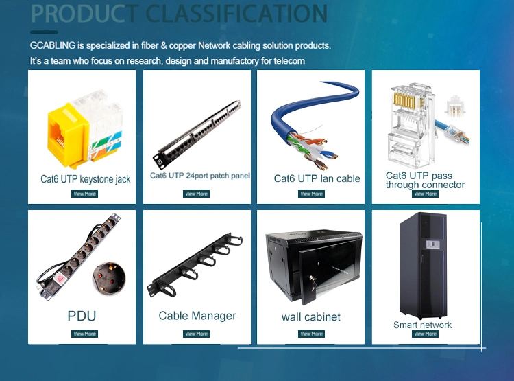 Gcabling 8p8c Pass Through Connector Balustrade Cable Power Cable LAN Cable RJ45 Crimping Network Tool