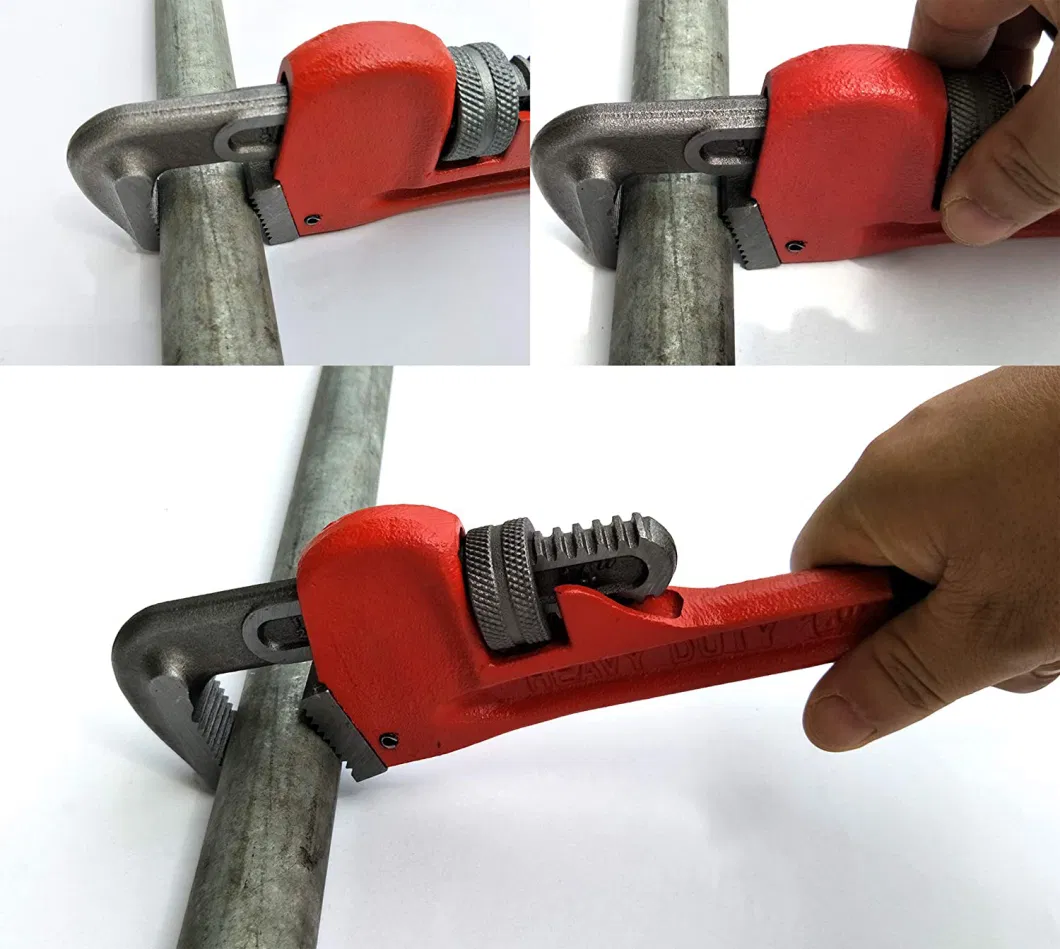 High Quality Hot Selling Super Heavy Duty Pipe Wrench, Industrial Grade Plumbing Tools /