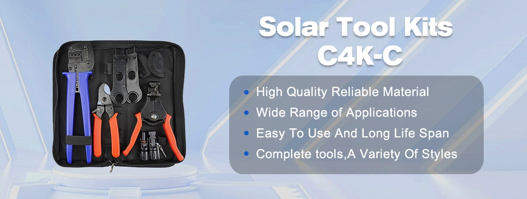 High Quality PV Solar Panel Crimping Tool Kit C4K-C Assembly Tools for Solar Cable