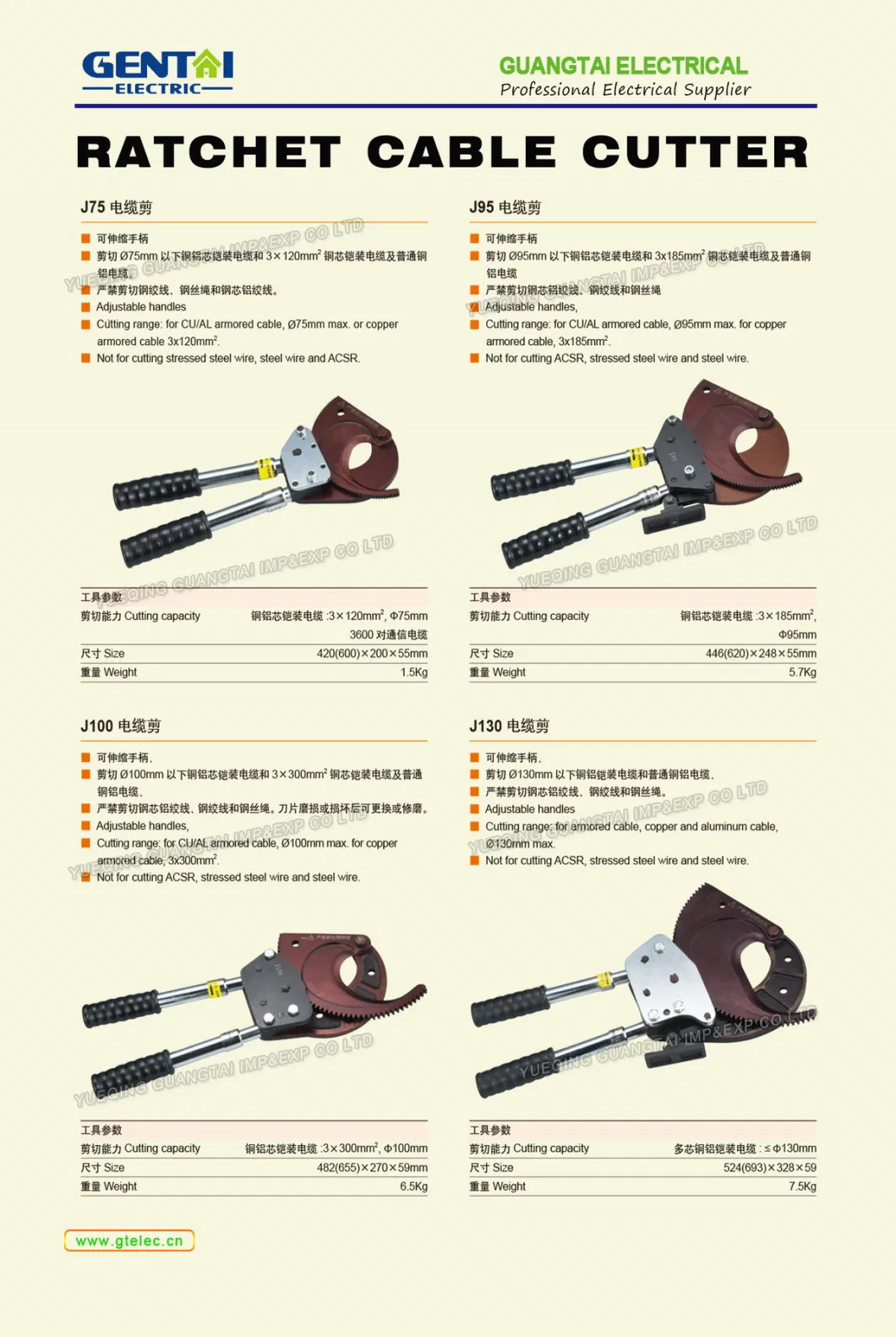 Mechanical Crimping Pliers / Cable Cutter/ Ratchet Cable Cutter