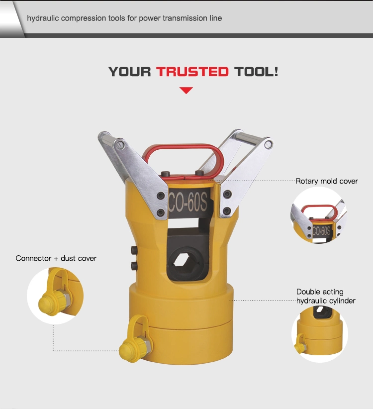 100t Heavy Duty Hydraulic Cable Transmission Crimping Tools (CO-100S)