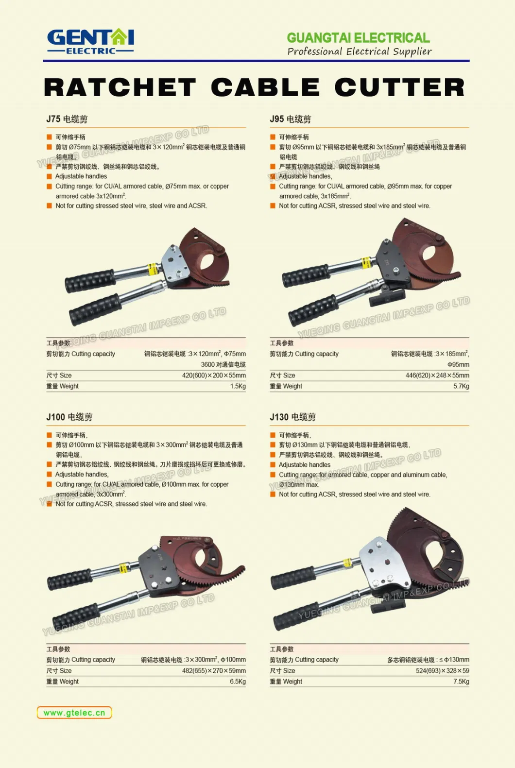 Applicable Ascr Armored Cable 400mm2 Hand Ratchet Armoured Cable Cutter