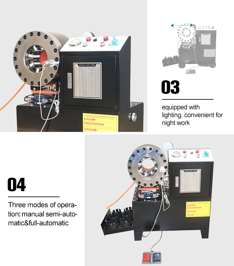 Professional CE Automatic Electric Finn Power Style CNC Dx68 1/4&quot;-2&quot; Hydraulic Hose Crimping Machine Price with Quick Change Tool