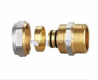 Brass Screw Fitting for Pex-Al-Pex Mutilayer/Composite Pipes (PAP) with Europe Brass