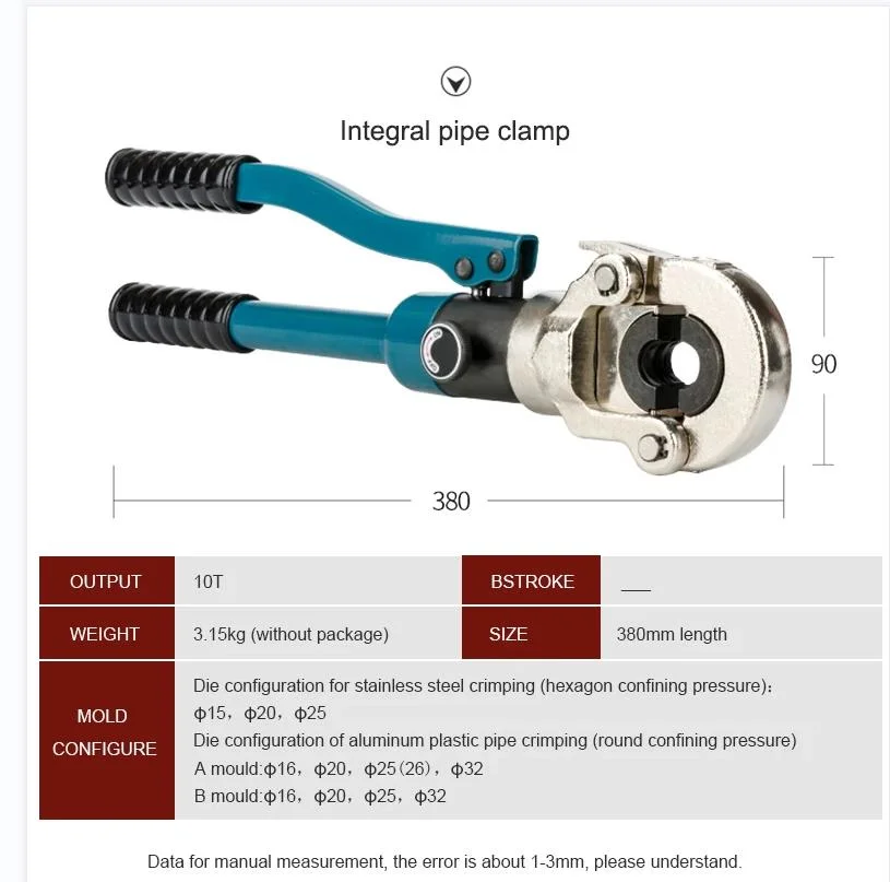 Hand Hydraulic Electric Cable Stripping Wire Crimping Tool Cable Lug Manual Hydraulic Crimping Tool