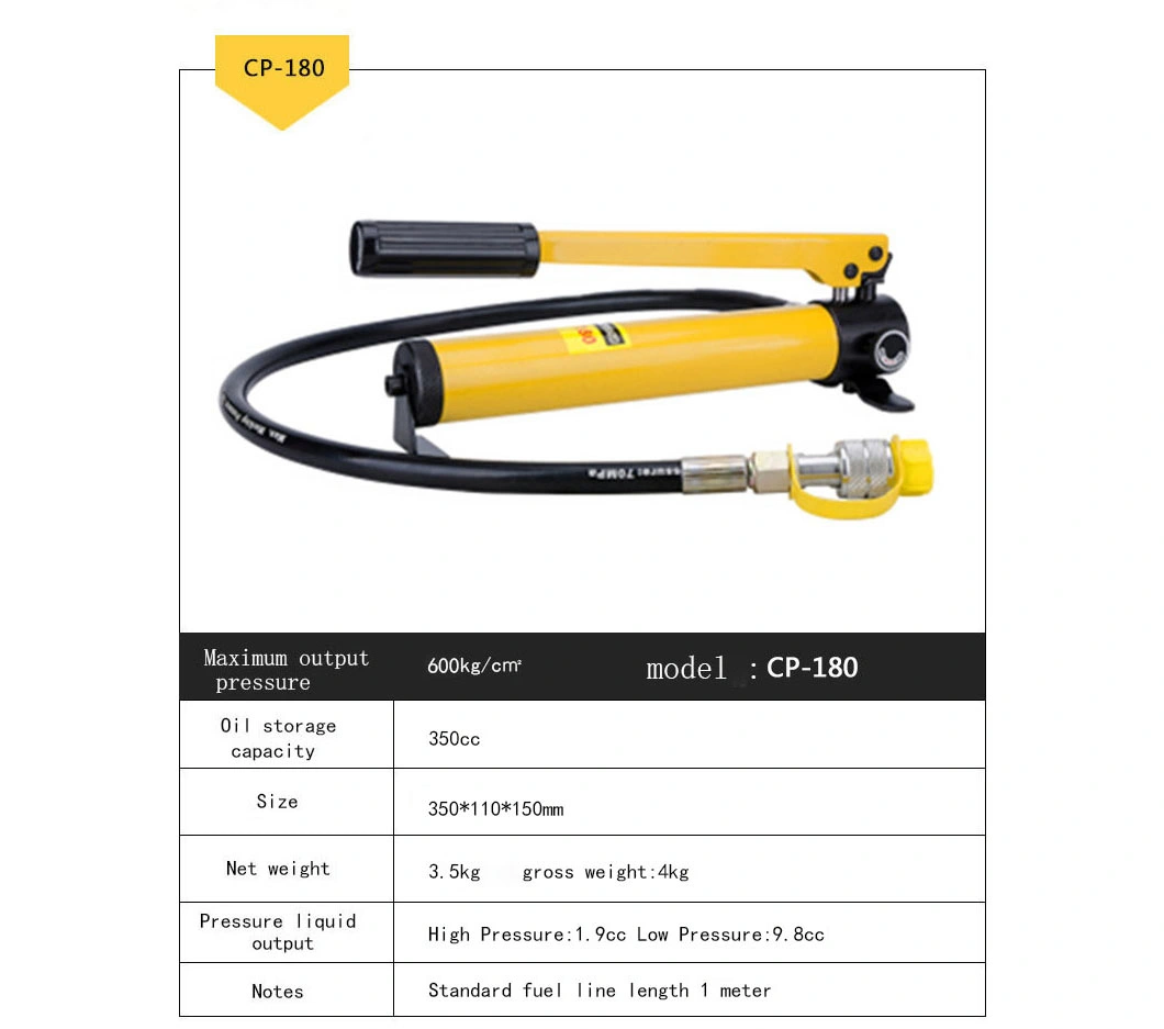 Hydraulic Hand Pump Cp-700 Press Portable Simple High Pressure Hand Oil Pump 700 Bar Factory Hot Sale