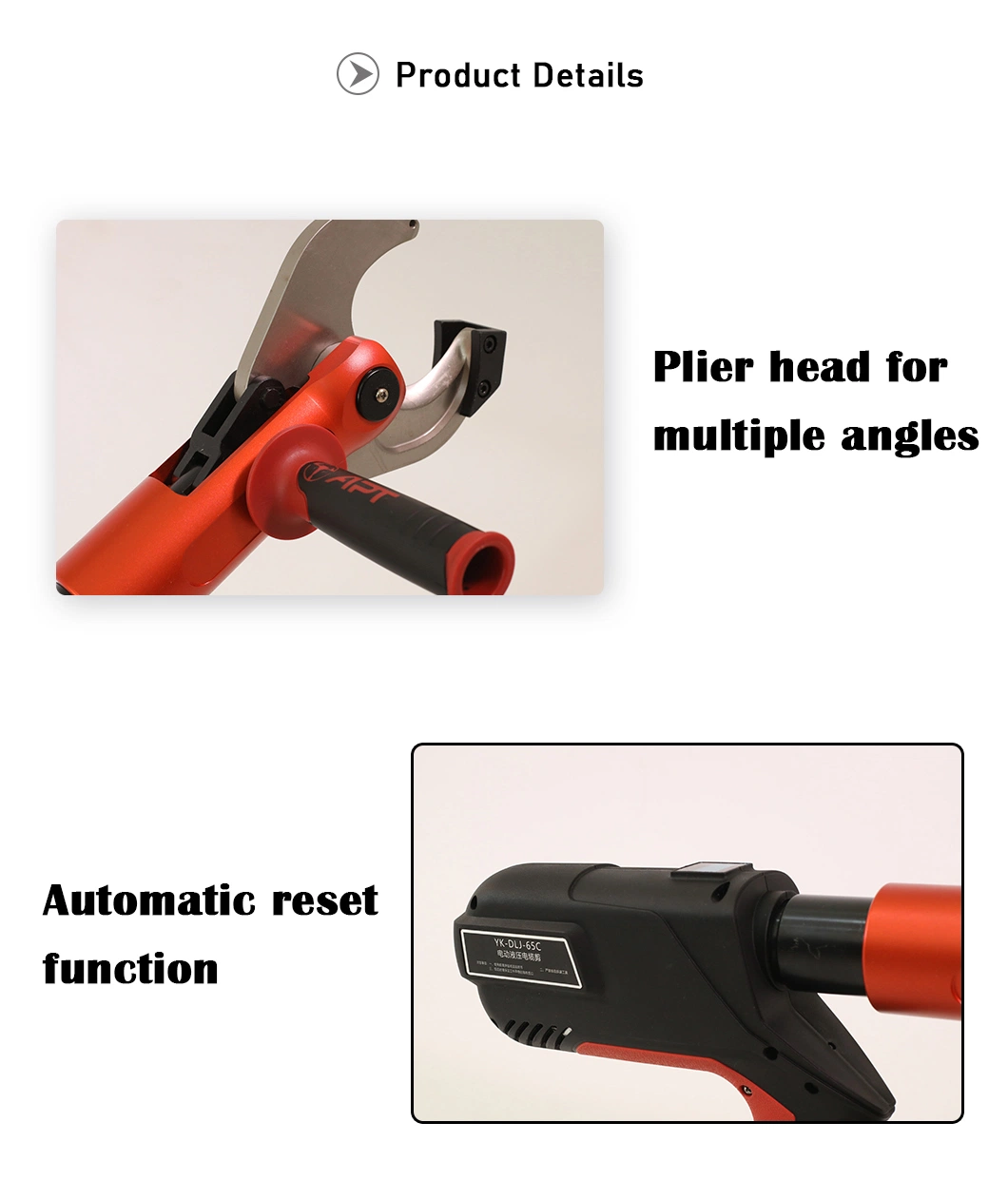 Dlj-65c Hydraulic Cable Cutter Electric Tool Lithium Battery Cutting Tool Portable Hydraulic Steel Cutting Tool