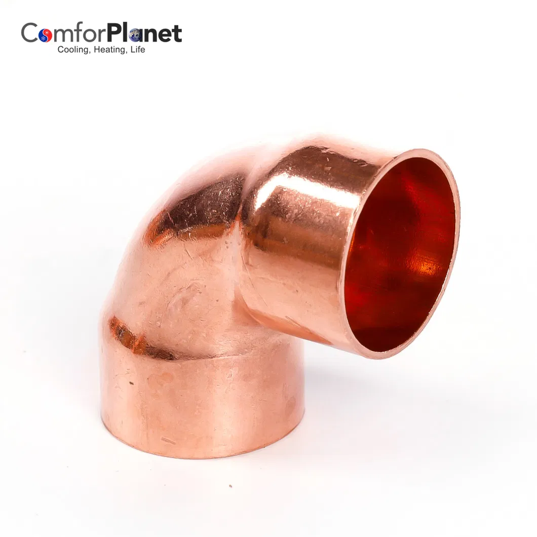 Factory Price10mm Copper Educed Nickel Crimping Elbow Pipe Fittings Tube Copper Pipes Fittings for Refrigeration