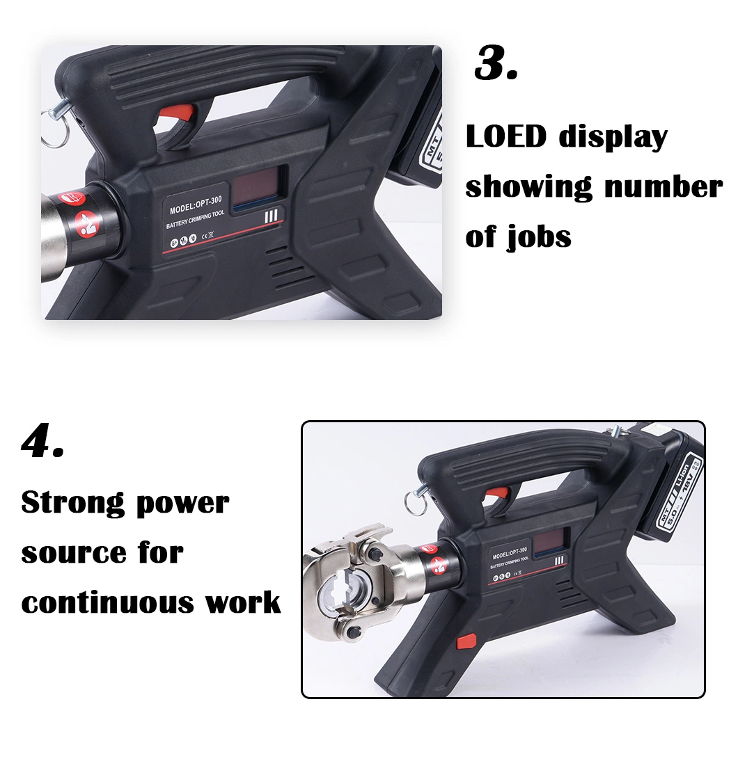 Crimping Tool Dlq-300c Hydraulic Power Tool Lithium Battery High Efficiency