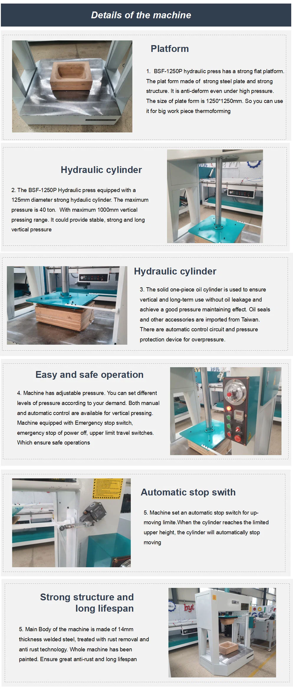Bytcnc Electric Hydraulic Press for Washbasin, Solid Surface Sink 40ton Hydraulic Press