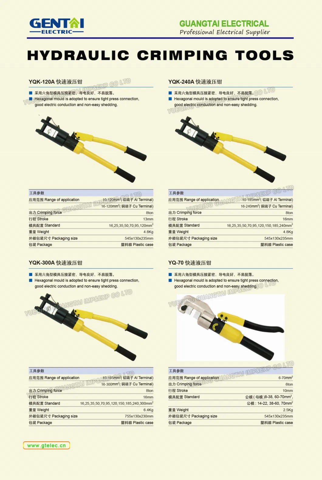 Hydraulic Cable Lug Terminal Crimping Tool (ZYO-300)