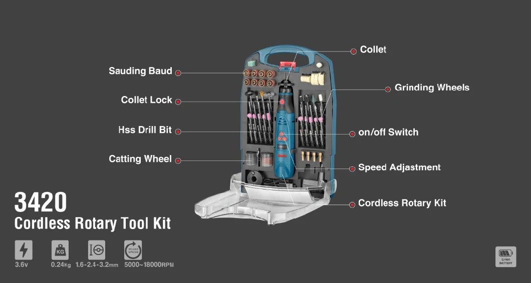 Ronix 3420 Rotary Tool Kit Craft Projects Cutting Engraving Sanding Drilling Meets Different Applications Cordless Rotary Tool