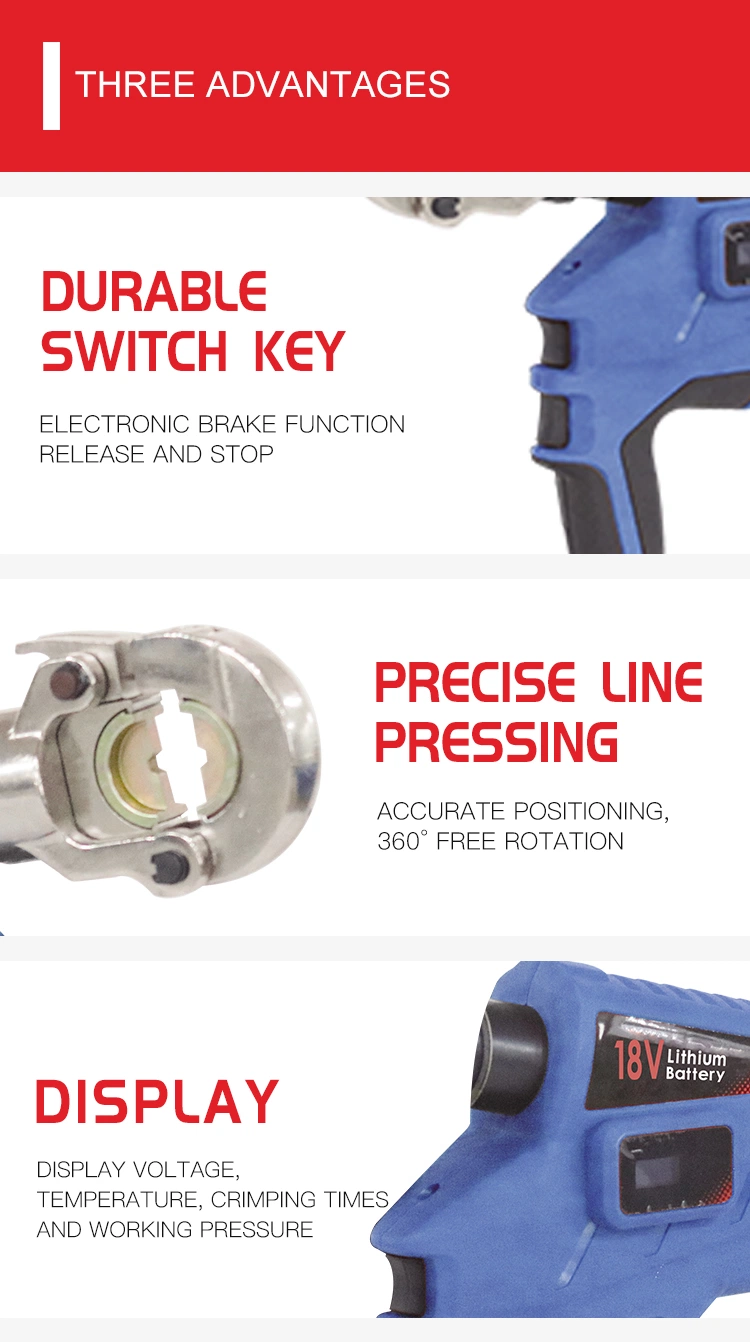 Nec-300 Battery Powered Cable Lug Terminal Connector Crimping Tool Hydraulic Cable Crimping Tool Wire Crimping Tool