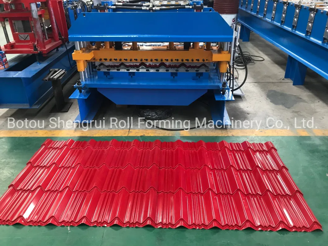 Building Material Steel Roof Tile Making Machinery Hydraulic Press Steel Tile Sheet Panel Roll Forming Machine Tool