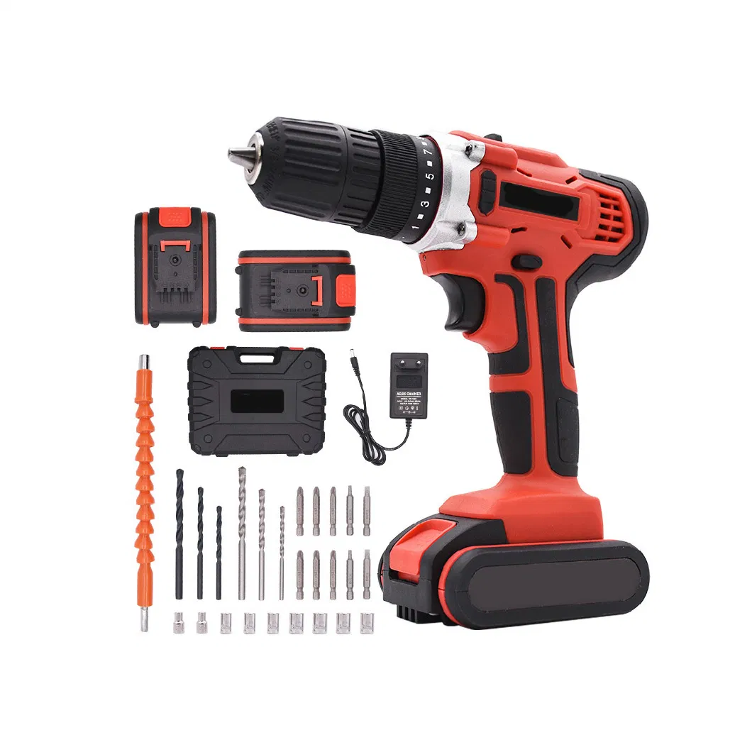 Cordless Electric Power Drills Hand Held Portable Li-ion Function Impact Drill Drivers Set Drilling Machines Wall Tools