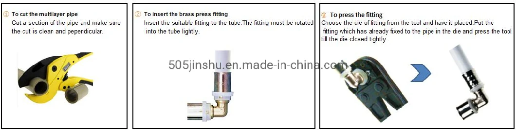 Press Fittings Pex Pex Crimping Fittings for Floor Heating System Tee