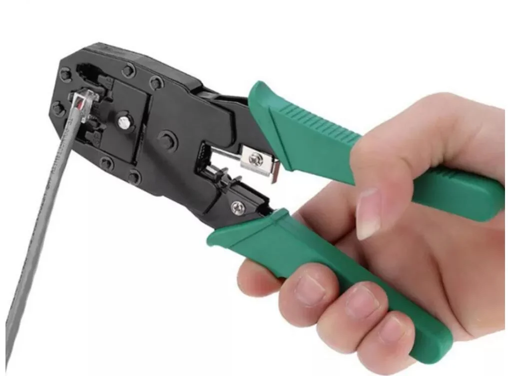 Crimping Tool with Wire Stripper All in One Crimp 8p8c Network Cable
