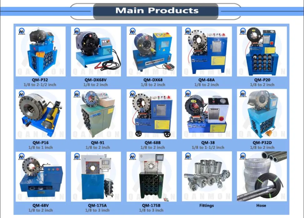 High Quality CE ISO New Finn Power P32 P52 Sp60 1/4-2inch 4sp 6sp Automatic Vertical Hose Crimper Hydraulic Crimping Machine with Quick Change Die Tool