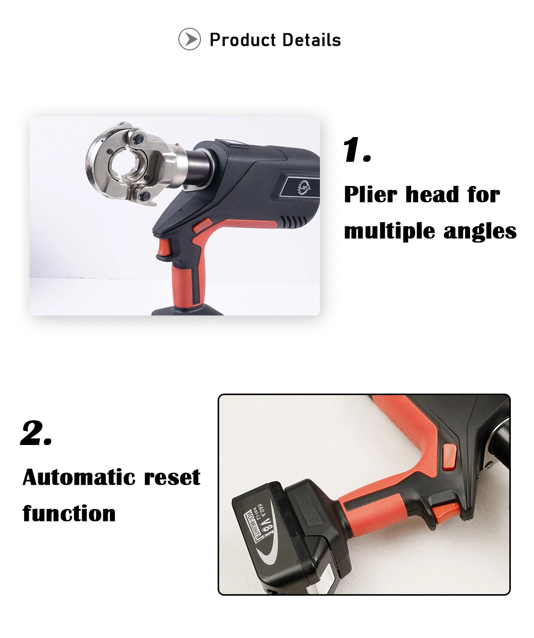 Power Tools Dlq-300c Crimping Pliers High Performance Lithium Battery