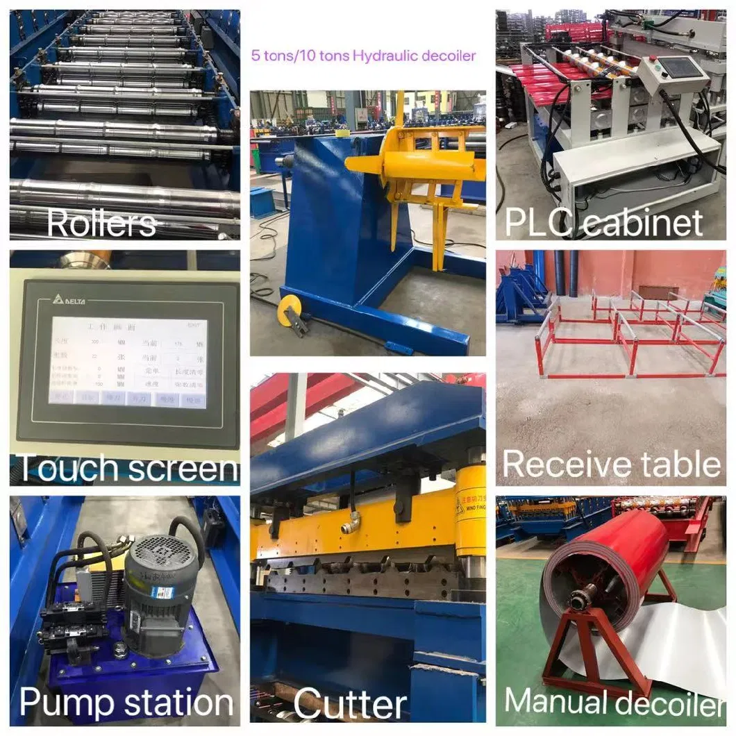Building Material Steel Roof Tile Making Machinery Hydraulic Press Steel Tile Sheet Panel Roll Forming Machine Tool