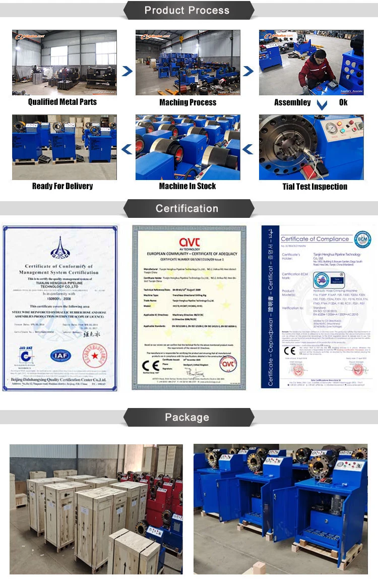 6 Core Patents 5 Second Fast Press Dx68 Dx69 1/4&quot; to 2&quot; Hydraulic Rubber Hose Crimping Pressing Machine Press Tool Machine