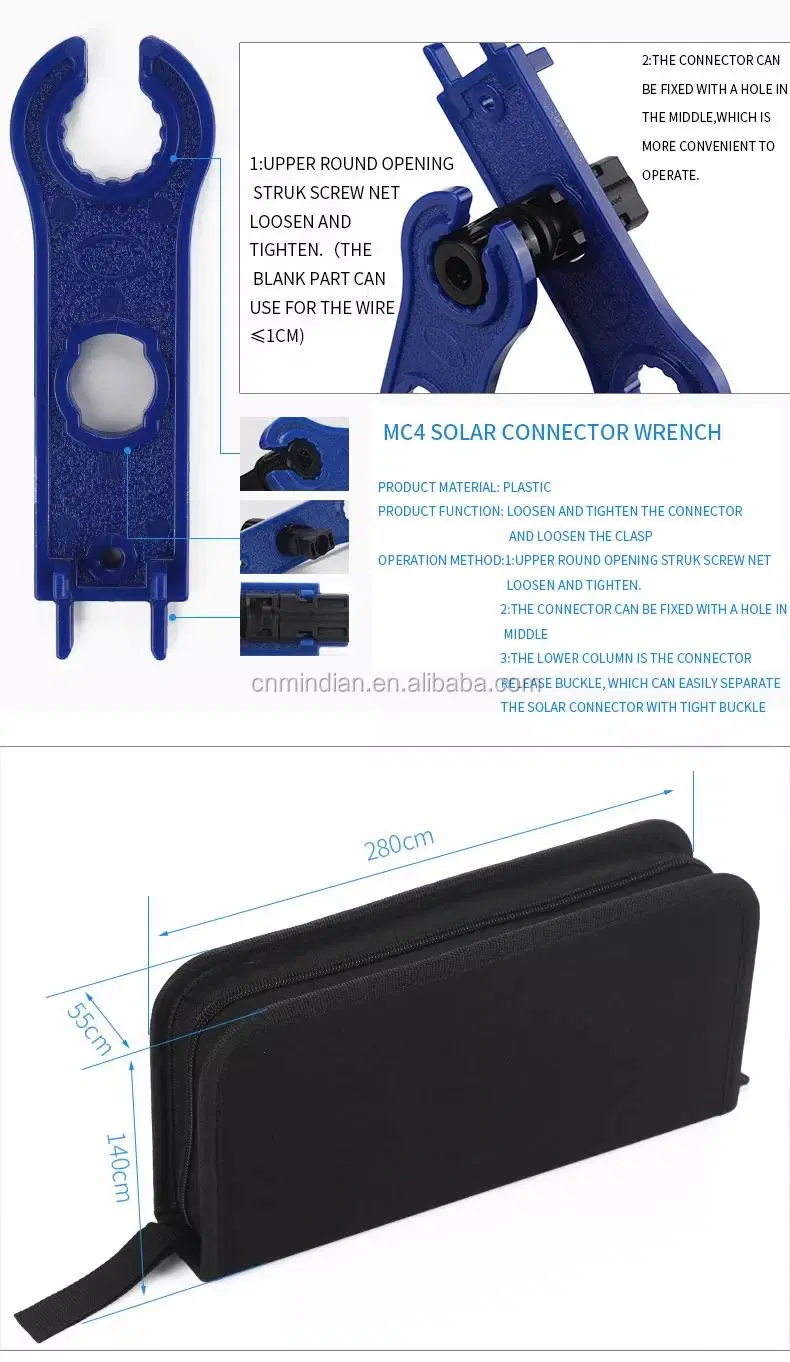 OEM Beveled Standard Solar PV Electric Crimping Tool for Non-Insulated Open Plug-Type Connector