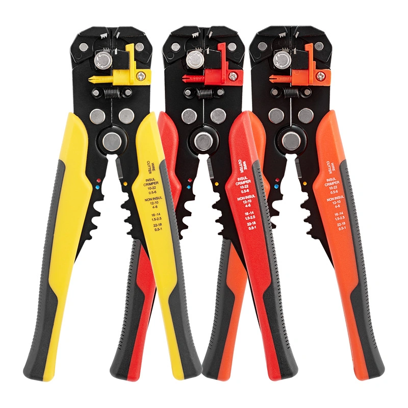 Crimper Cable Cutter Adjustable Automatic Wire Stripper Multifunctional Stripping Crimping Pliers Terminal Hand Tool