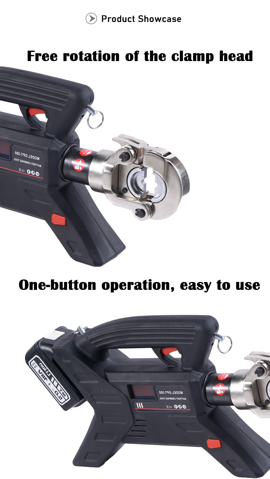 Dlq-300c Power Tools Crimping Pliers Lithium Battery Hydraulic Tools 4.0ah18V