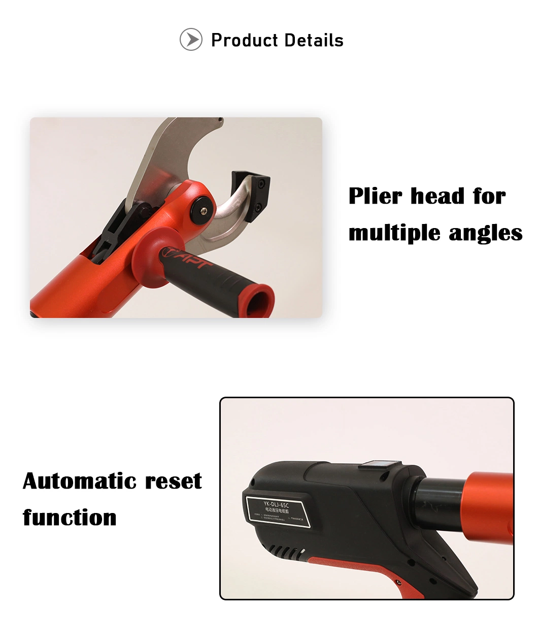 Electric Hydraulic Cable Cutter Dlj-65c Electric Cutting Tool Lithium Battery Professional Hydraulic Cable Cutter Steel Rebar