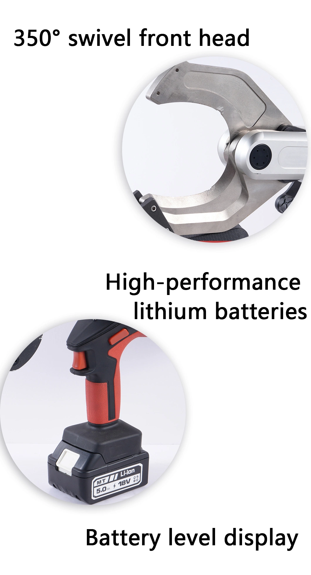 Portable Electric Dlj-105c Cable Cutter High Performance Lithium Battery Power Tools New Portable Hydraulic Steel Cutting Tool