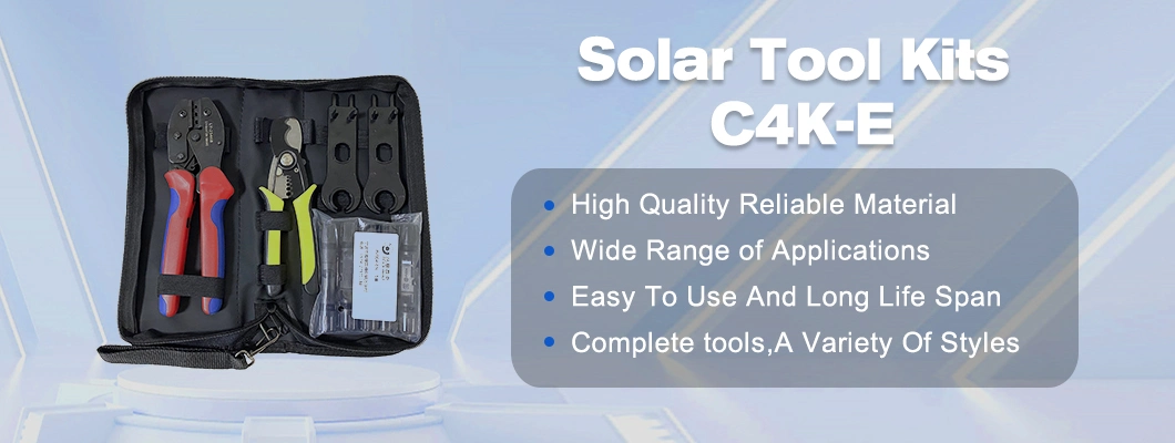 CQC Certification Solar System Toolkits PV Cable C4K-E Quality Solar Crimping Tool for Solar Cable 2.5/4/6mm2