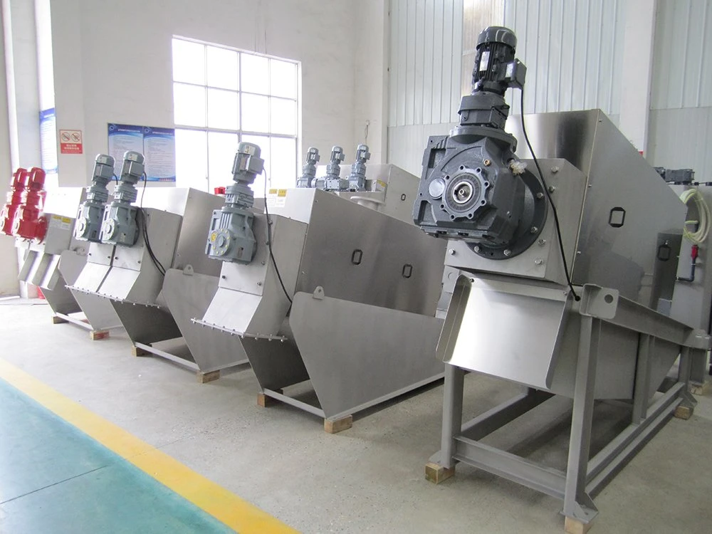 Multi-Disc Manual Hydraulic Small Dewatering Drying Machine Screw Press for Water Treatment Plant